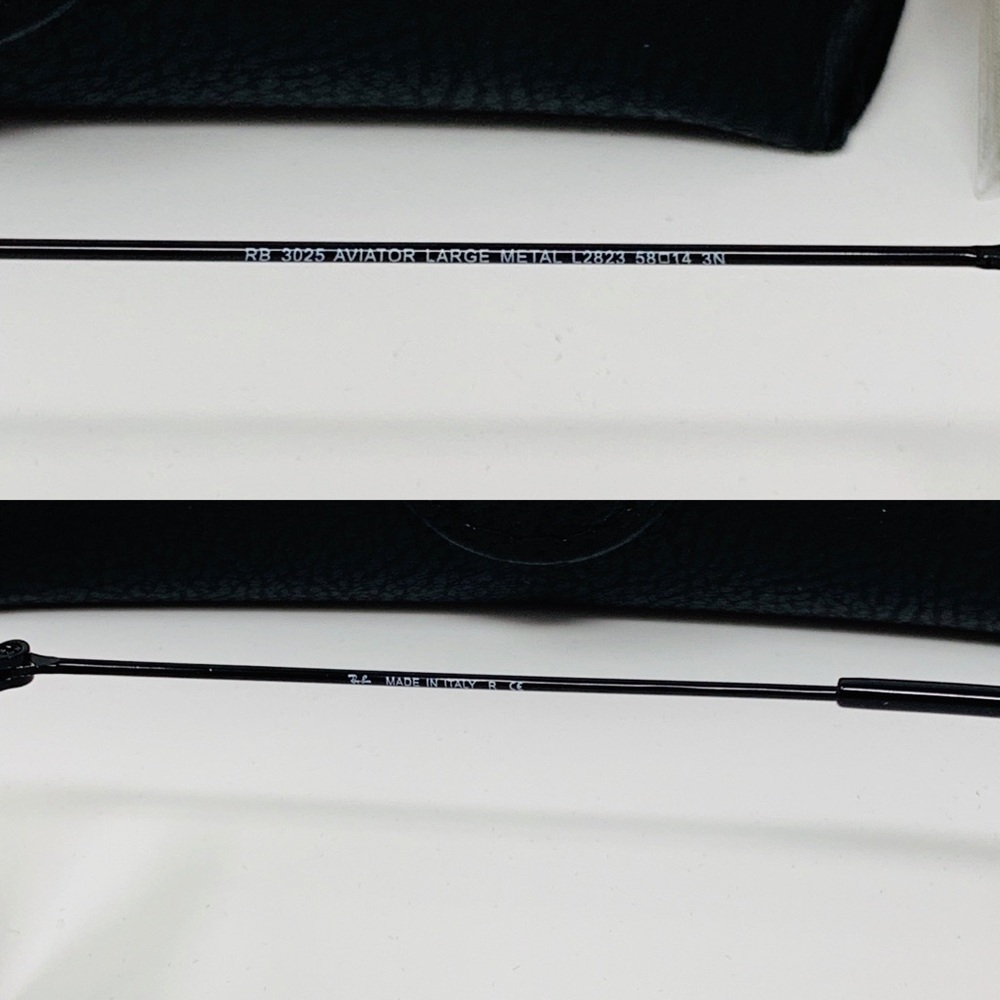 RayBan 58mm Black mirror aviator Sunglasses RB3025 - Picture 6 of 8
